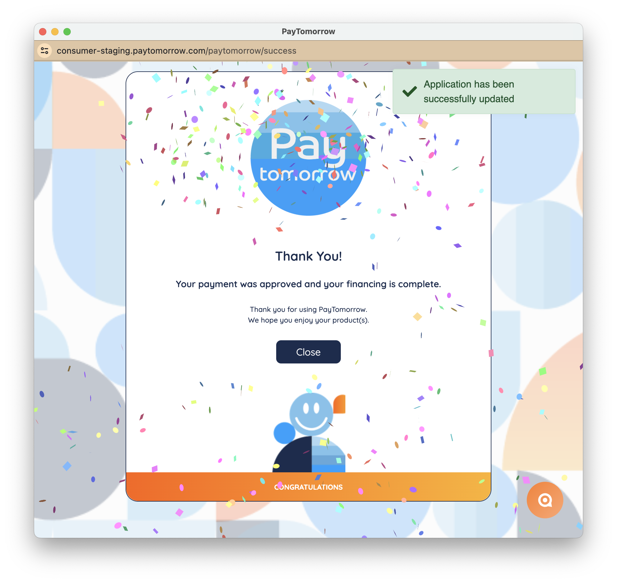 Approved authorisation in the platform