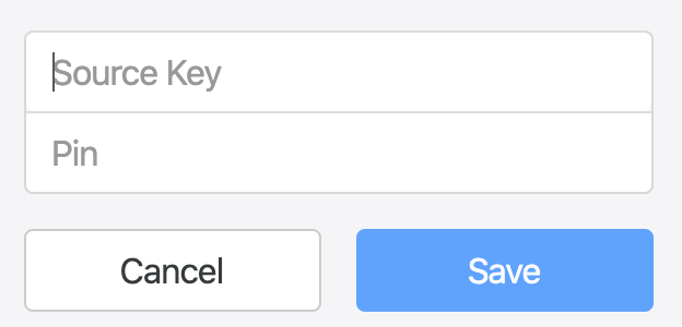 USAePay Source Key and PIN dialog