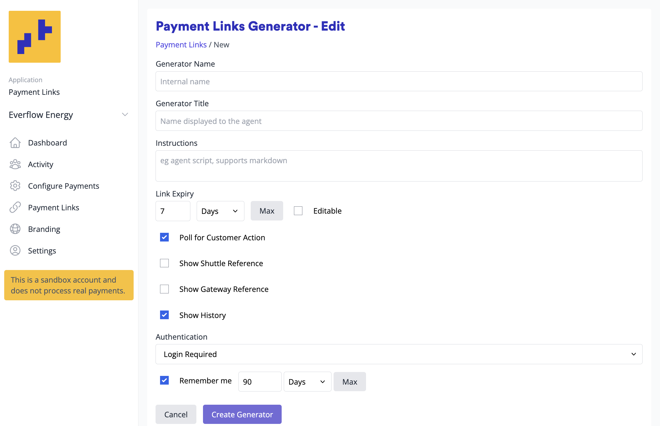 Create an Agent Link Generator