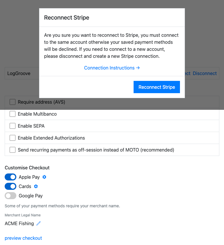 Managing a connection