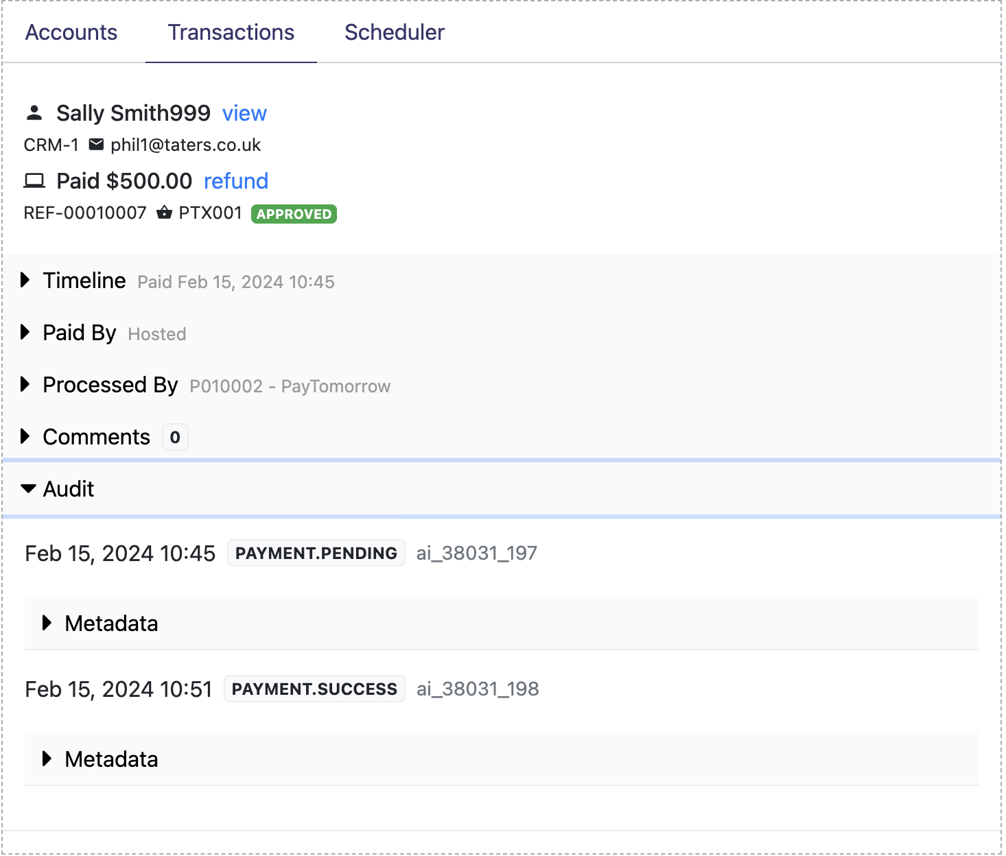 PayTomorrow authorisation step