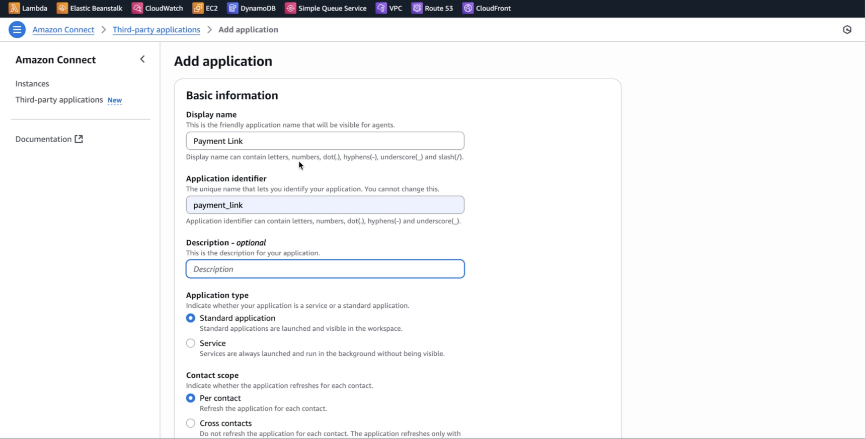 Add Application 1