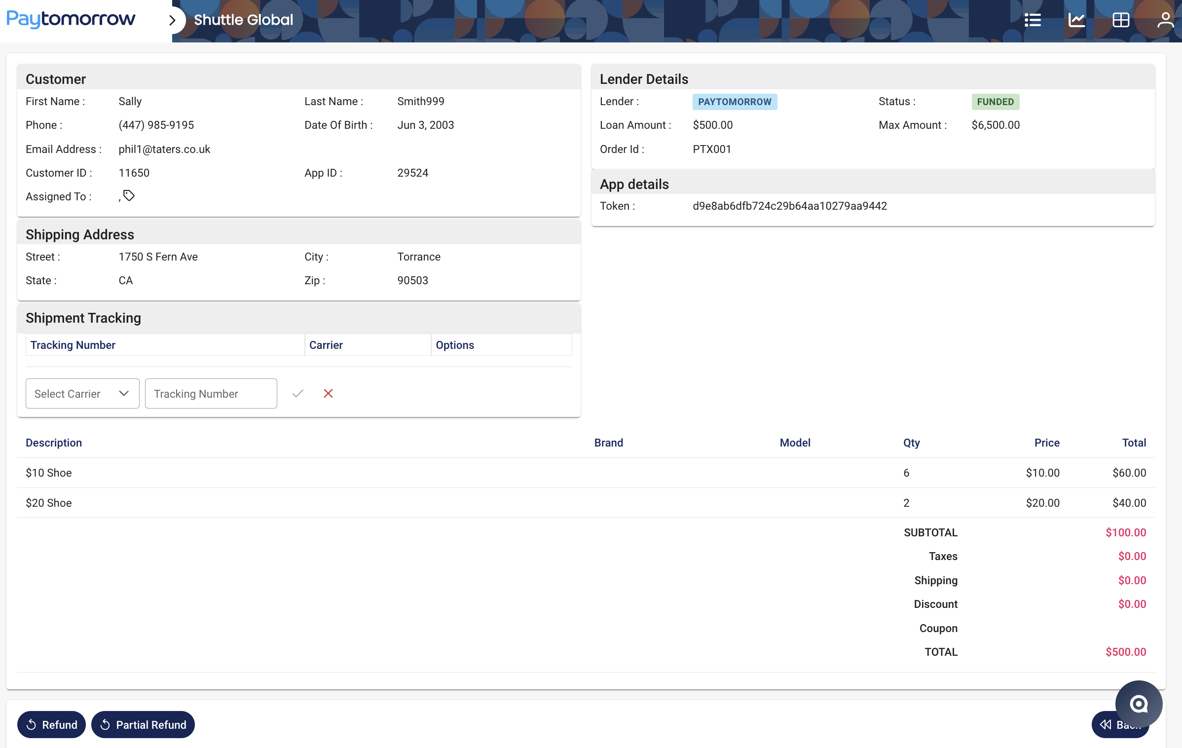 PayTomorrow authorisation step