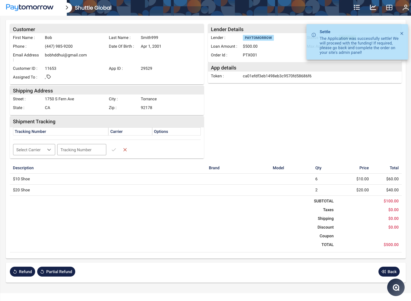 Capture transaction in the platform
