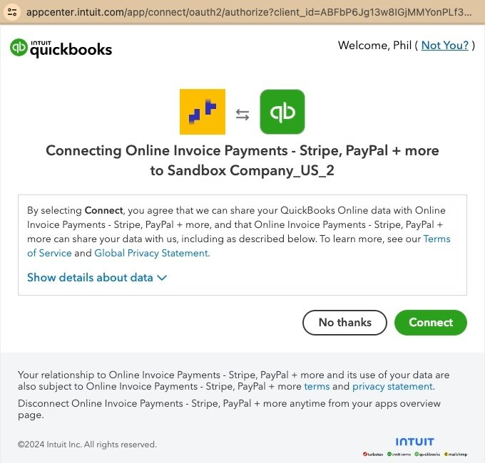 Authorise the connection