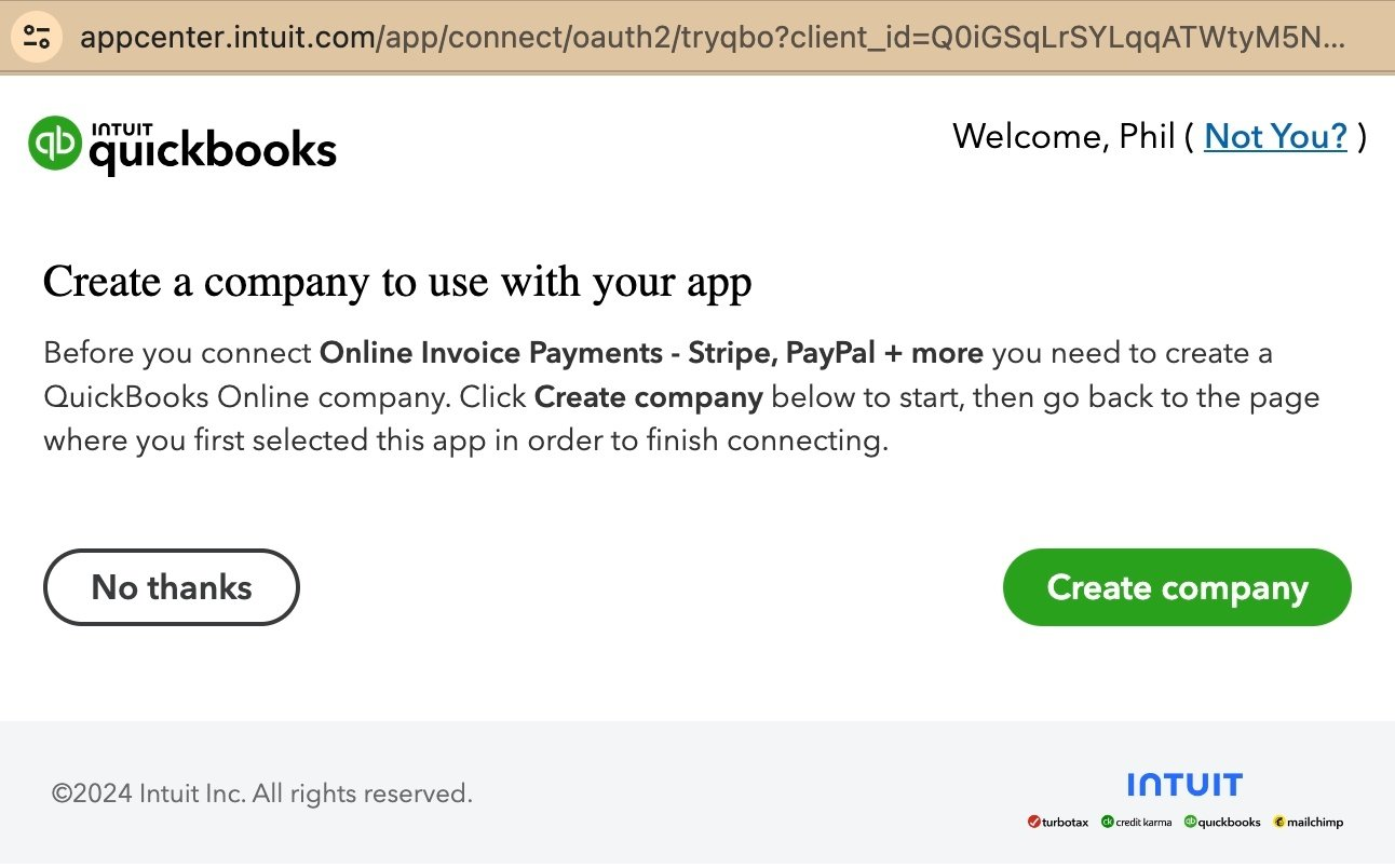 Create a company to use with your app